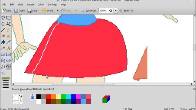 Drawing on kolour Paint under Linux Ubuntu смотреть онлайн