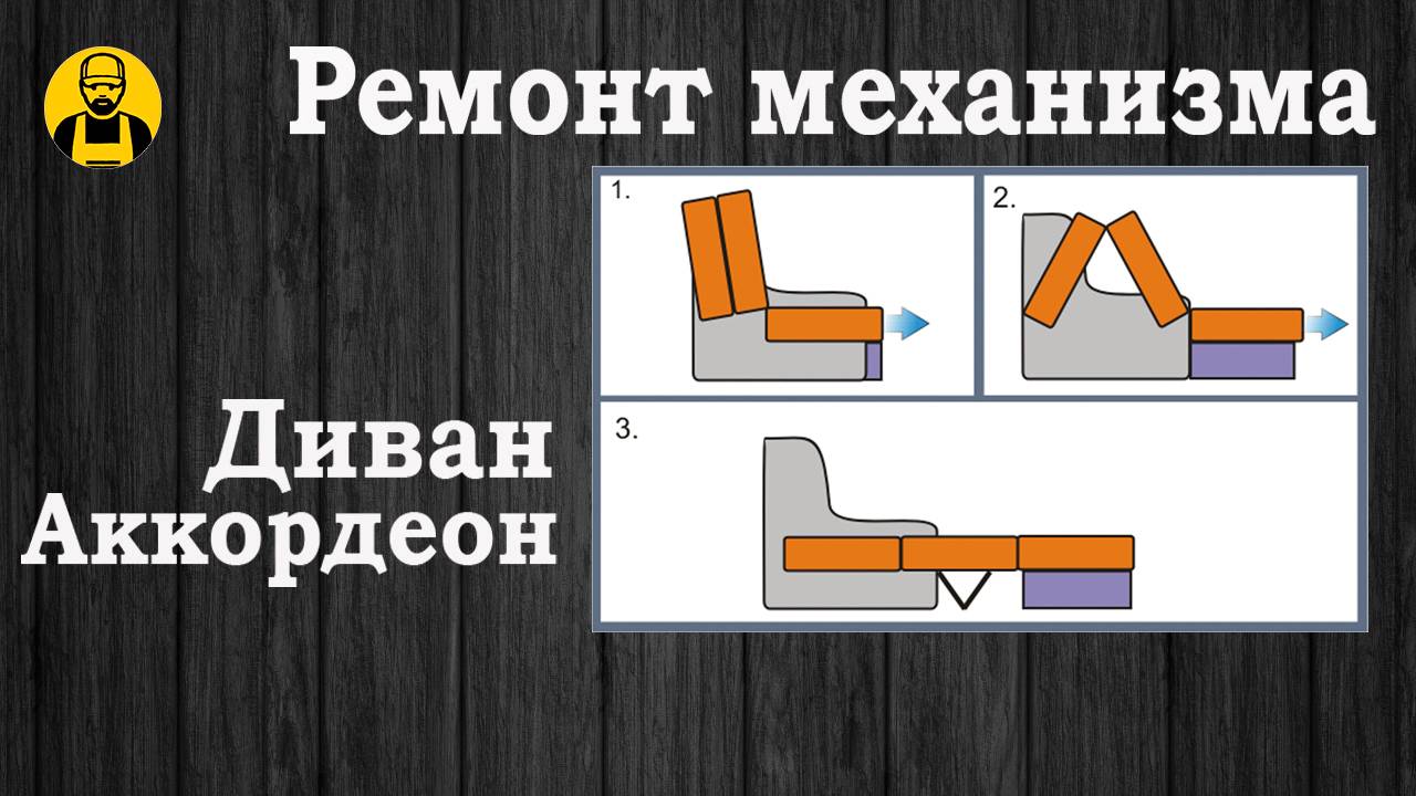 Диван аккордеон. Ремонт механизма дивана!