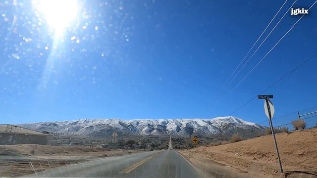 Driving on Central Rd after Snow Storm Apple Valley, CA смотреть онлайн
