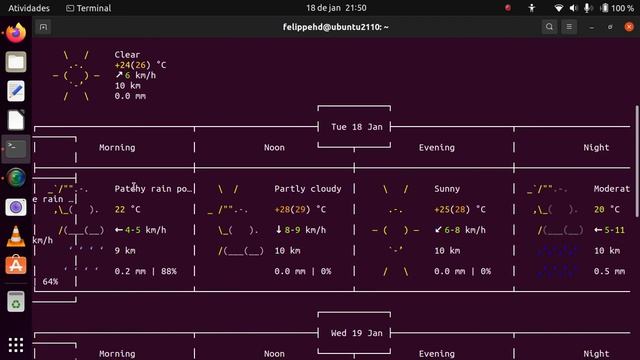 Confira a previsão do tempo no terminal do Linux смотреть онлайн