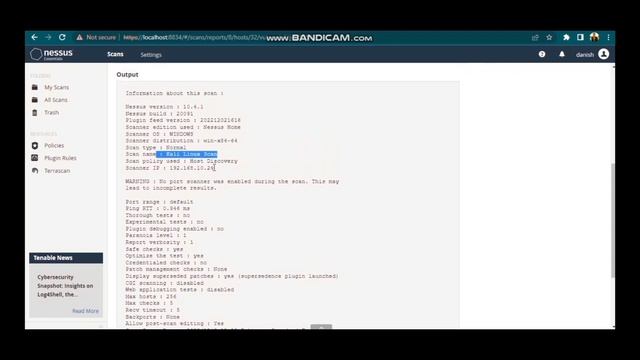 Nessus | Computer Security MSIS-2k22 смотреть онлайн