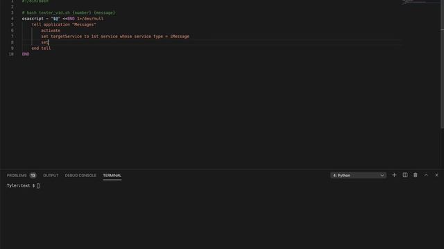 Scripting: Send Text Using Terminal смотреть онлайн