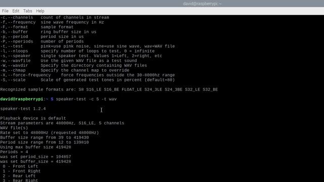 Testing Sound on Linux Raspberry Pi using the speaker-test command смотреть онлайн
