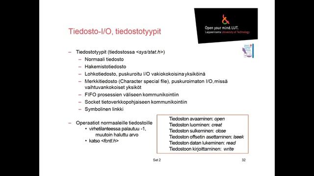 Käyttöjärjestelmät ja systeemiohjelmointi: POSIX-käyttöjärjestelmät, I/O ja prosessinohjaus смотреть онлайн