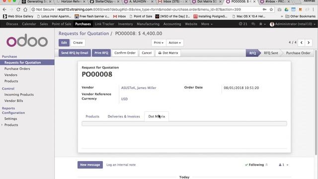03 Odoo Dot Matrix Printing Purchase Order смотреть онлайн