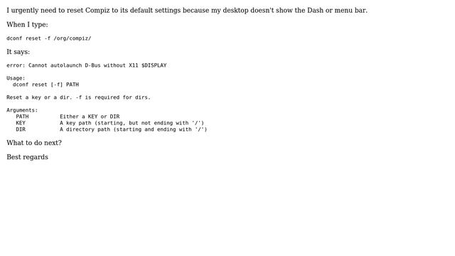 error: Cannot autolaunch D-Bus without X11 $DISPLAY смотреть онлайн