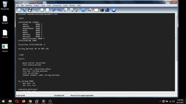 How to get local time | MASM32 Assembly Programming смотреть онлайн