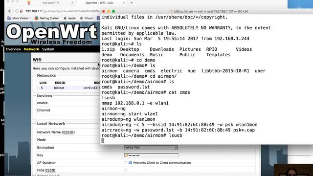 Wi-fi Testing With Raspberry PI and Kali смотреть онлайн
