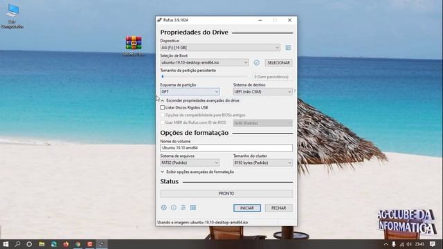 Como Criar Pendrive Bootável do Ubuntu 19.10 e 20.04 LTS (64Bits) - Rufus смотреть онлайн