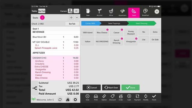 Full Service Restaurant & Bar Demo - Linga POS System смотреть онлайн