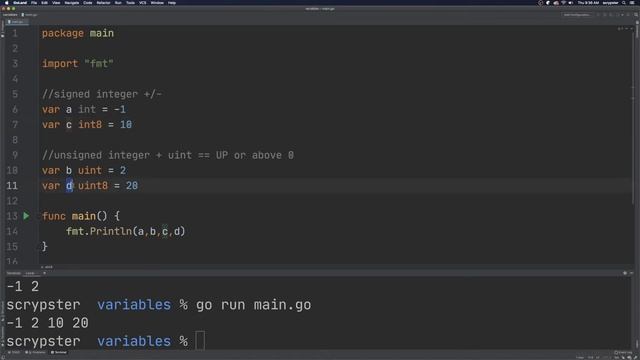 Variables and Datatypes in GoLang смотреть онлайн