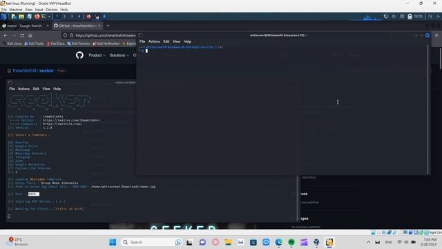 Cara melacak lokasi menggunakan tools seeker di kali linux смотреть онлайн
