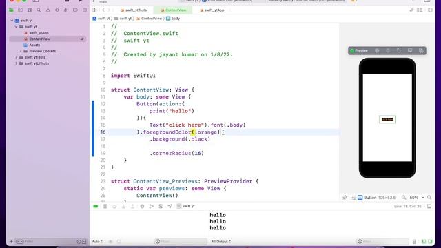 😍 #2 Create Button in IOS Development | Swift | Swift Ui | Xcode смотреть онлайн