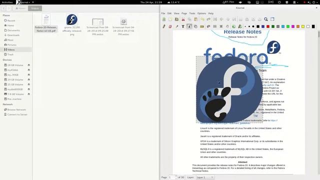 Xournal in Fedora 20 смотреть онлайн