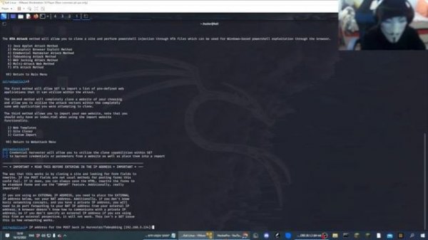 how to make site pishing on 6 minutes on kali linux Social Engineers SeToolKit