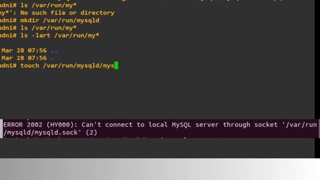Can't connect to local MySQL server through socket '/var/run/mysqld/mysqld.sock' (2) смотреть онлайн