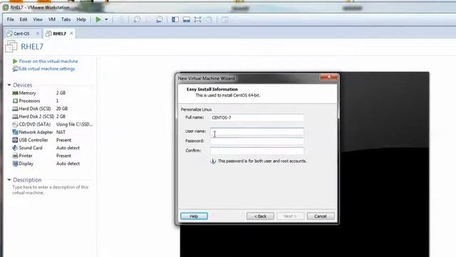 Basic Linux Installation | How to install CentOs7/RHEL7 on VMware12 смотреть онлайн