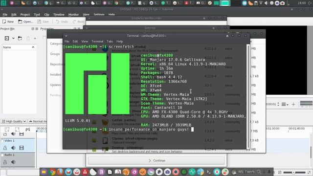 Manjaro 17.5 multiapp performance test смотреть онлайн
