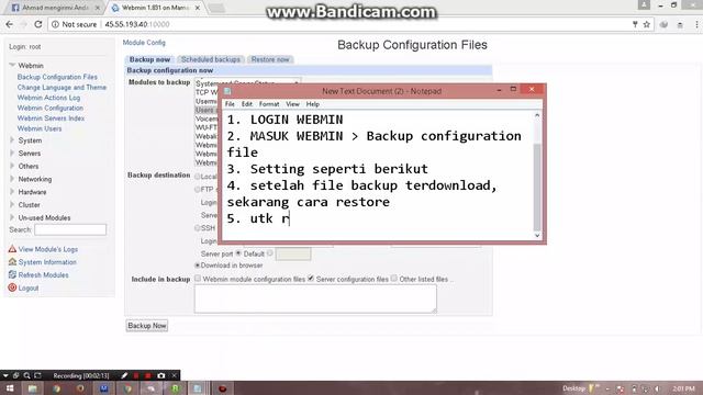 Cara backup & restore user ssh via webmin смотреть онлайн