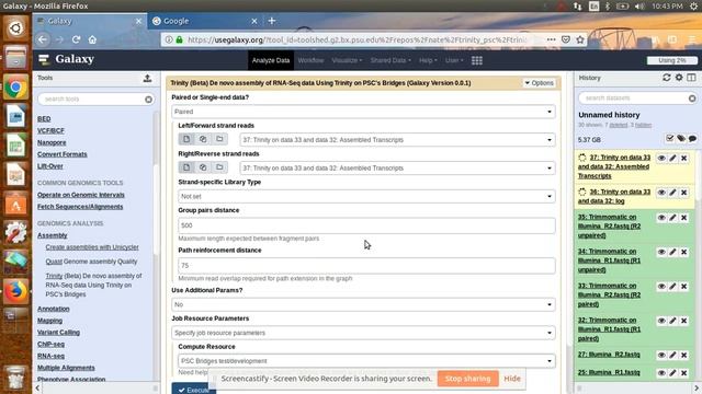 denovo assembly of NGS sequence data using Trinity software смотреть онлайн