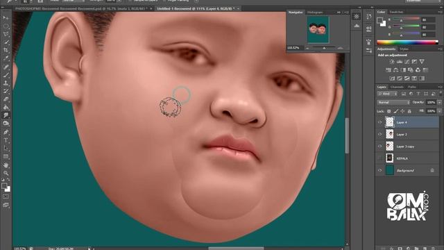 3D Caricature Fat _ Photoshop Tutorial Ombalax смотреть онлайн