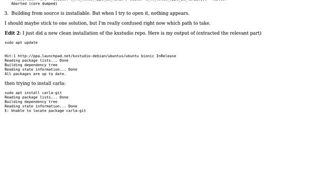 Ubuntu: Cannot install Carla on Ubuntu 18.04 смотреть онлайн