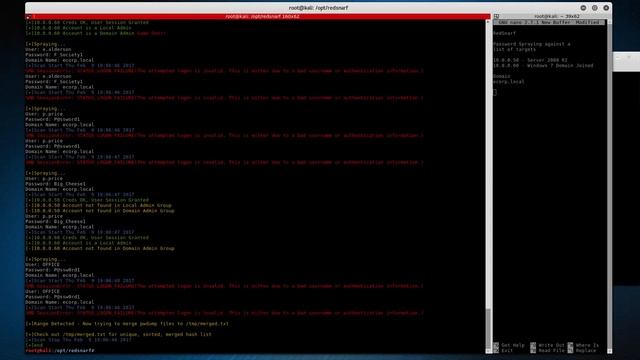 RedSnarf Password Spraying a list of Targets смотреть онлайн