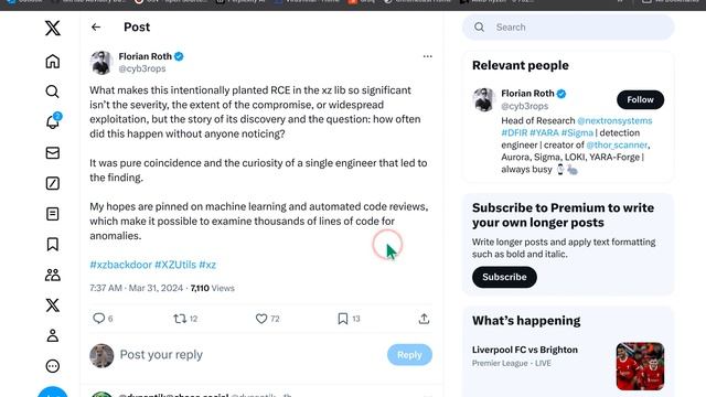 Linux XZ Backdoor - CVE-2024-3094 смотреть онлайн