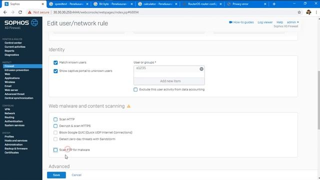 Qos Traffic Shaping : Quota Limit Host (Bandwidth) - Sophos XG Firewall смотреть онлайн