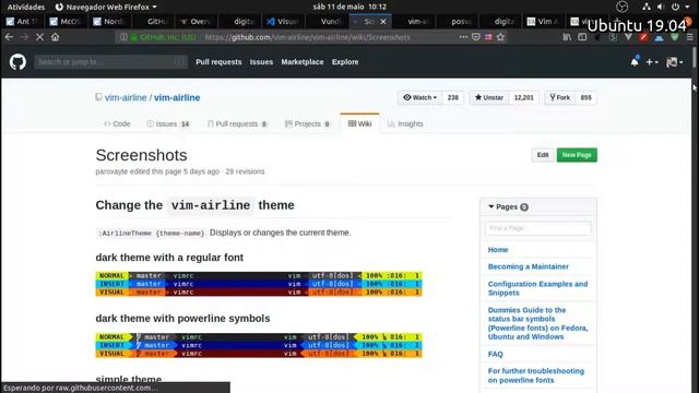 Ubuntu 19.04 - Personalizando - Vídeo 09 - VIM Parte 3 - PLUGIN VIM AIRLINE com POWERLINE FONTS смотреть онлайн