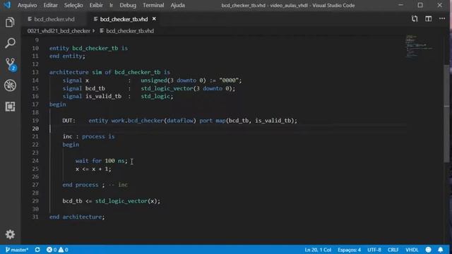 VHDL #21 - Exemplo de testbench смотреть онлайн