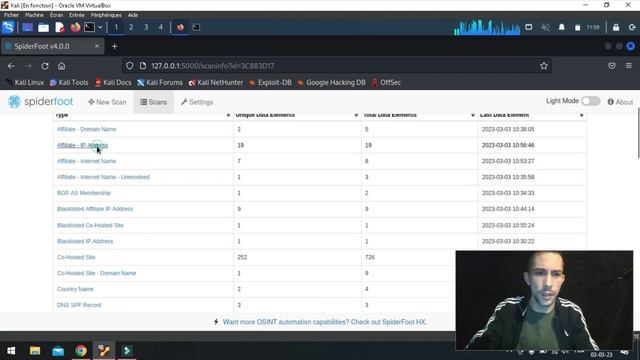 HackMania : Utilisation de SpiderFoot смотреть онлайн