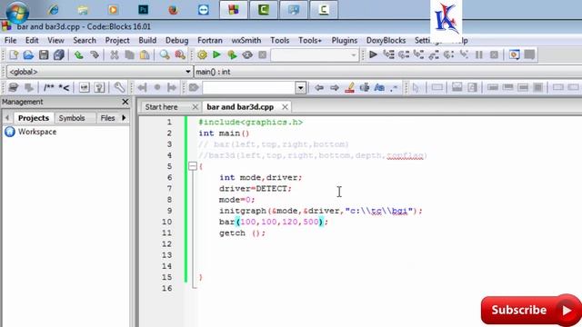 c/c++ bar and bar3d function graphics смотреть онлайн