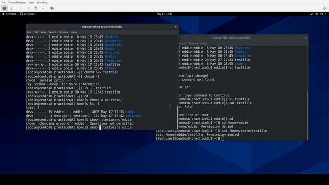 RHCSA v8 Practice Session: List, set, and change standard ugo/rwx permissions смотреть онлайн