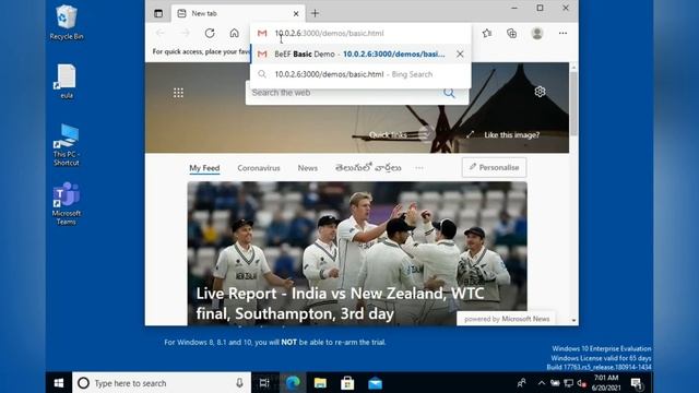 Hooking target with BEEF | BEEF FRAMEWORK | KALI смотреть онлайн