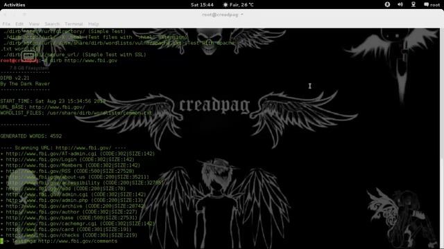 DIRB in Kali LINUX смотреть онлайн