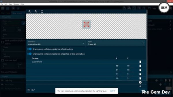 How To Use The Light Object  | GDevelop 5