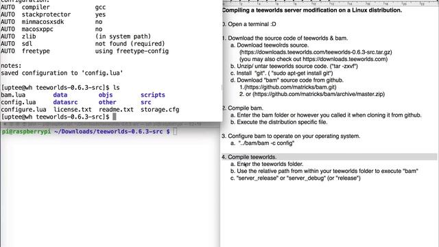 Compiling a Teeworlds Server Modification on Linux. смотреть онлайн