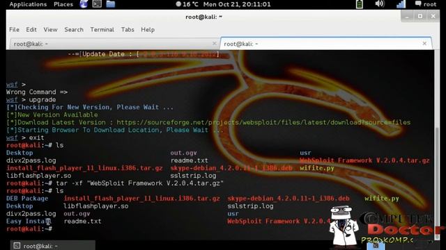 How to upgrade / update WebSploit to 2.0.4 (Kali Linux) смотреть онлайн