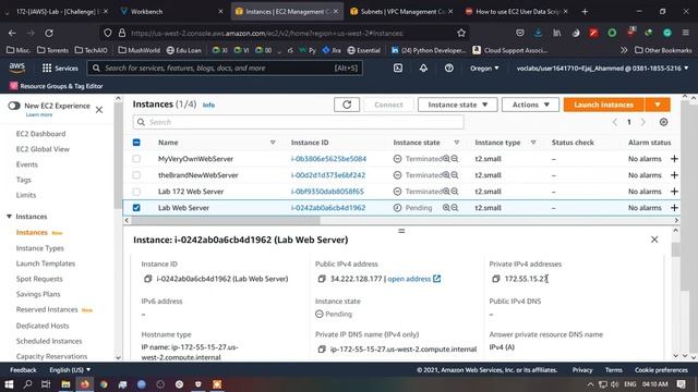 AWS re/Start 2021 | Challenge Lab: EC2 Instance Exercise | 172-[JAWS]-Lab смотреть онлайн