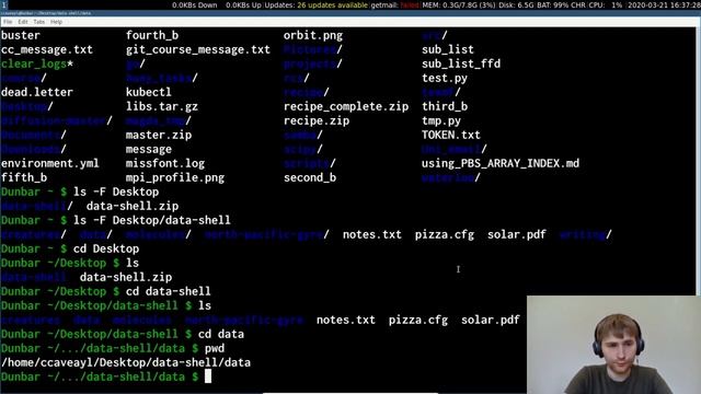 The Unix Shell - Navigating Files and Directories Part 2 - Software Carpentry смотреть онлайн