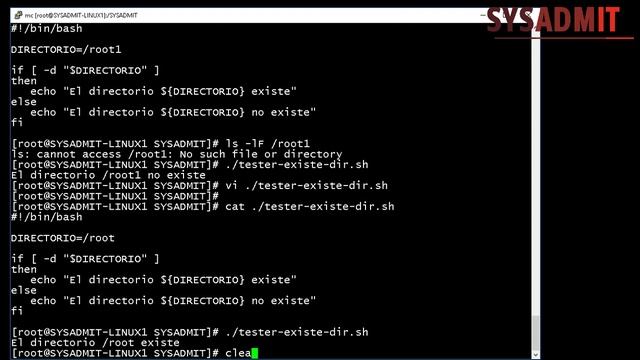 Linux: Saber si existe un directorio o fichero смотреть онлайн
