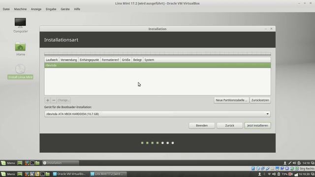 How to install Linux Mint 17.2 in Virtual Box 5.0 [German] смотреть онлайн