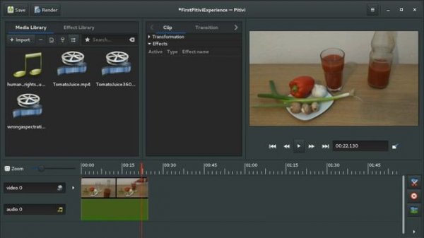 Pitivi Linux Video Editor | First Time Project (sorry for weird voice)