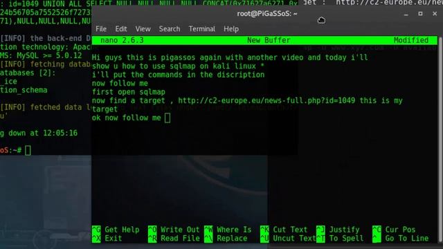 PiGaSSoS - How To Use Sqlmap On Kali Linux смотреть онлайн