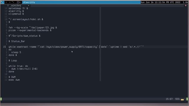 Cat the Battery Status to your DWM Bar. смотреть онлайн