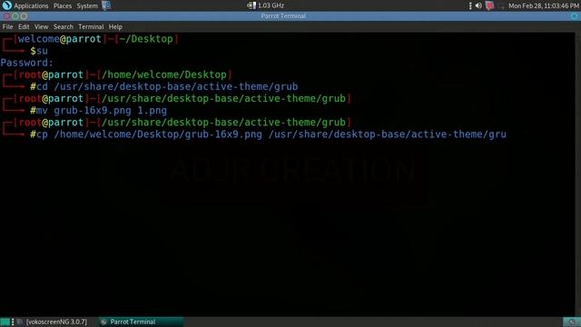Parrot Linux - change the grub background image / startup image смотреть онлайн