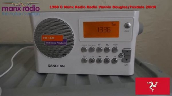 Sangean PR-D14 first test on MW 1368 Manx Radio 10/09/2022