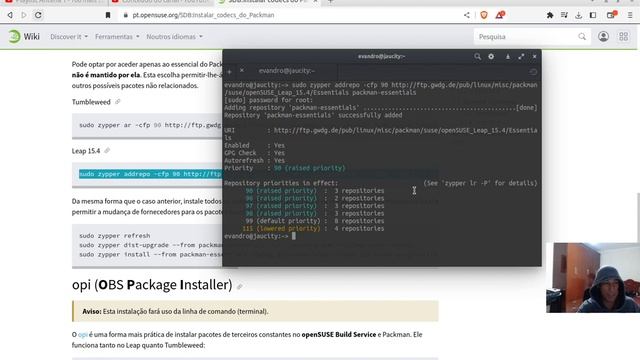 Instalar codecs de áudio e vídeo no Opensuse e derivados - resolve problemas do VLC смотреть онлайн