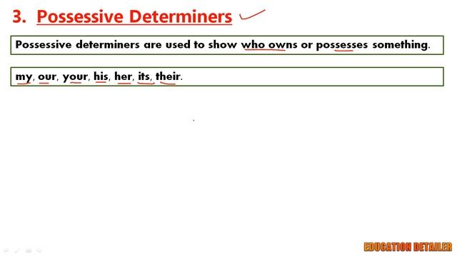 Determiners. All types of determiners. All uses of determiners. EDUCATION DETAILER. ENGLISH GRAMMAR смотреть онлайн